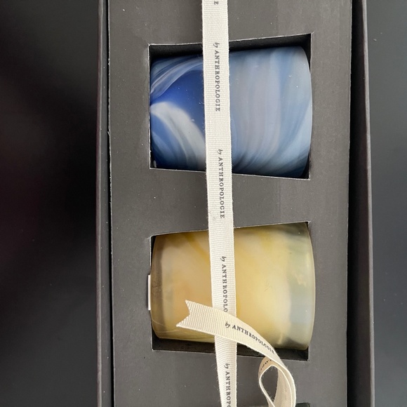 NWT [Set of 4] Anthropologie Marbled Swirl Candles in Ready-to-Gift Box - Picture 6 of 8